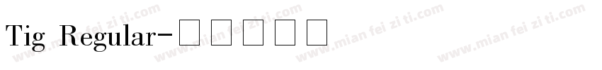 Tig Regular字体转换